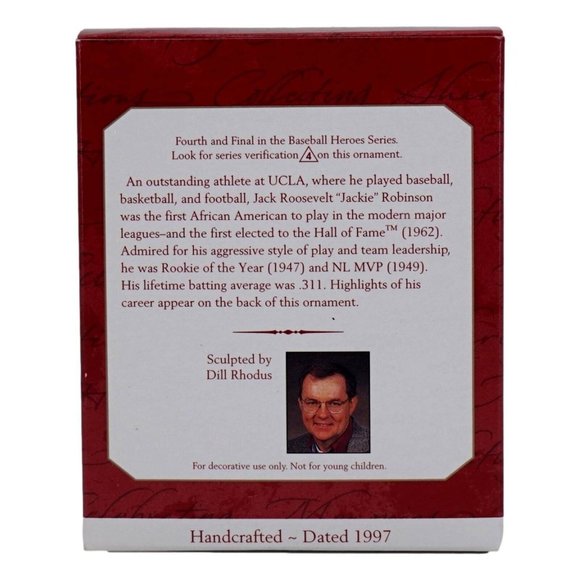 Hallmark Keepsake Ornament Jackie Robinson Baseball Heroes Collector Series - Picture 8 of 9